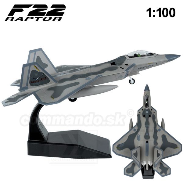 Model F-22 RAPTOR US Airforce 1:100 Die-Cast