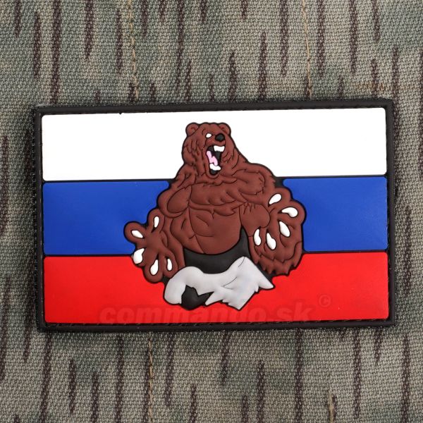 3D nášivka Ruský medveď RUSSIA BEAR PVC 5110