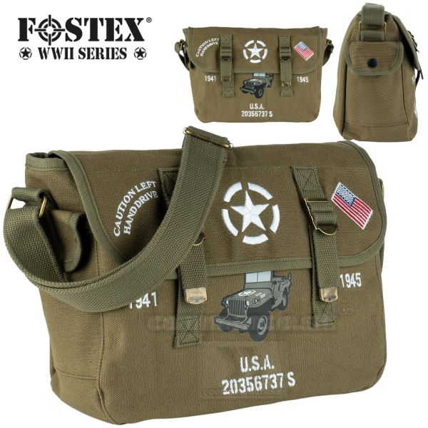 Retro taška cez plece chlebník WILLYS Fostex Canvas Shoulder bag