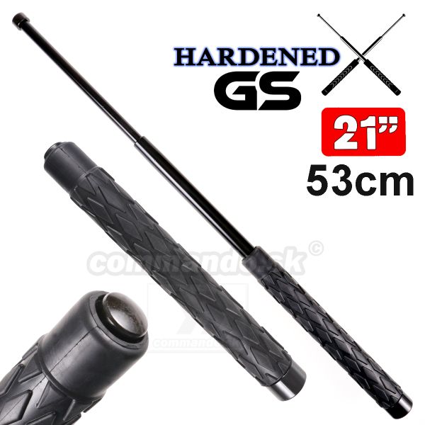 Kalený teleskopický obušok GS 21" Rubber Harden Steel Baton