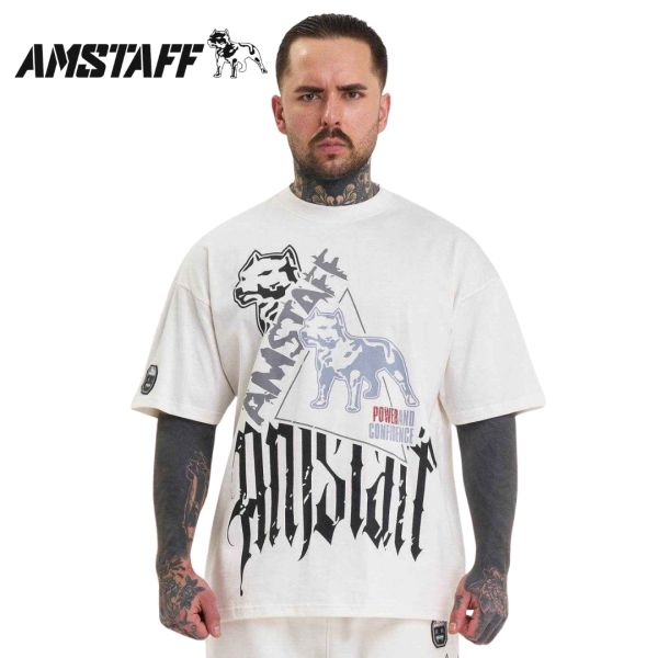 Amstaff Cyrak tričko White biele
