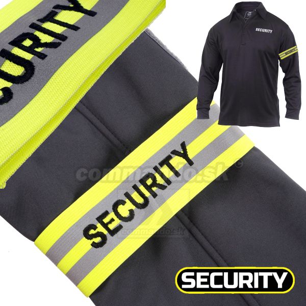 Reflexná páska Security vysšívané na suchý zips