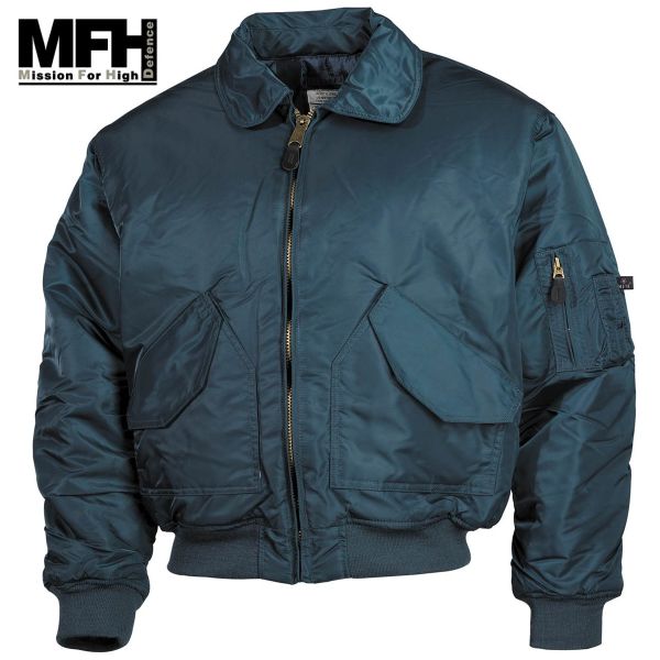 US CWU Bunda MFH Bombera modrá Pilot Jacke