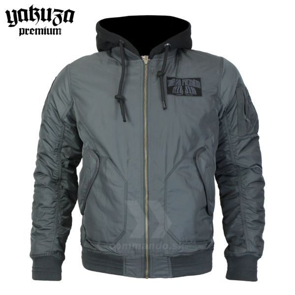Yakuza Premium bombera s kapucňou 3961 tmavosivá
