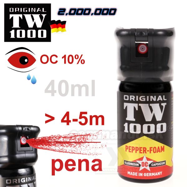 Obranný sprej TW1000 Pepper FOAM 40ml FOG Kaser Slzný sprej