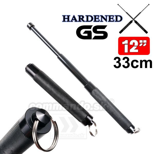 Kalený teleskopický obušok 12" GS Telescopic Steel Baton