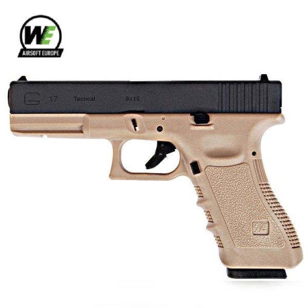 Airsoft Pistol WE EU17 Glock Gen.3 Tan GBB 6mm