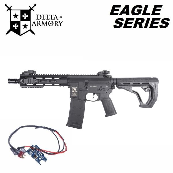 Airsoft Delta Armory M4 AR15 M-LOK 8" Charlie EAGLE Čierna