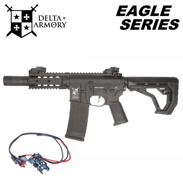 Airsoft Delta Armory  AR15 SilentOps CQB Alpha EAGLE Čierna