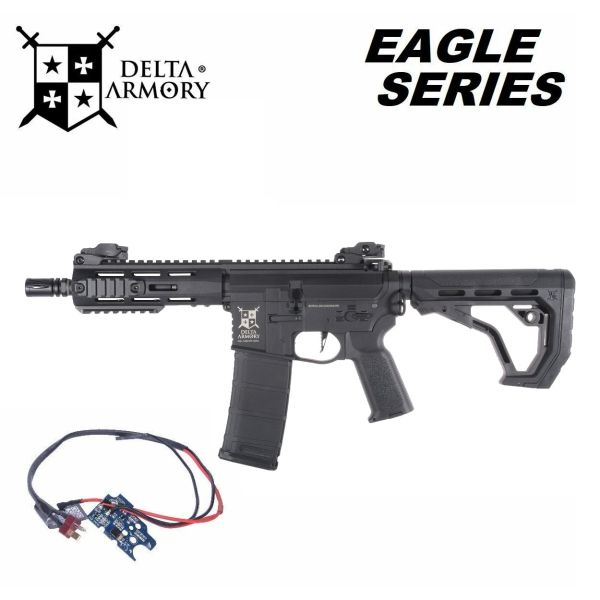 Airsoft Delta Armory M4 AR15 M-LOK 6,5" Charlie EAGLE Čierna