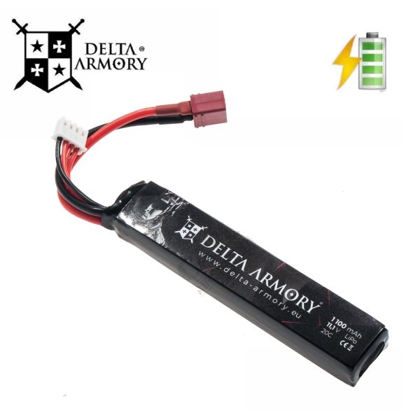 Airsoft batéria LiPo 11,1V 1100mAh 20C T-plug Delta Armory