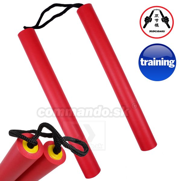 Nunčáky tréningové 29cm RED NINJA Nunchaku