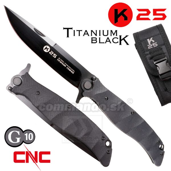 K25 Tactical Pocket Knife zatvárací nôž 25014 CNC G10