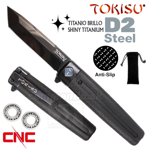 TOKISU D2 TANTO zatvárací nôž 25019 CNC Titanium