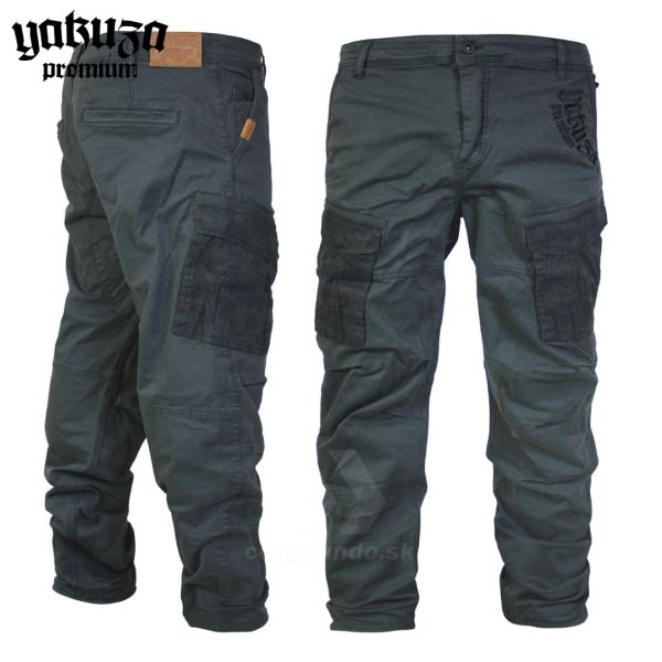 Yakuza Premium nohavice cargo pants 3950 dark grey