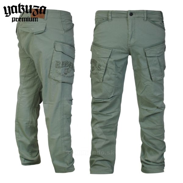 Yakuza Premium nohavice cargo pants 3952 olive