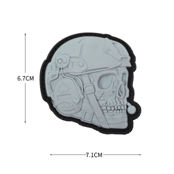 Nášivka na suchý zips TACT SKULL 3D