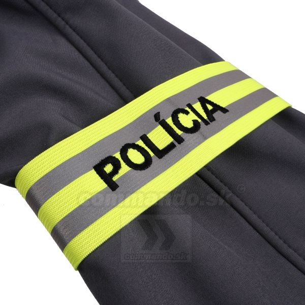 Reflexná páska Polícia na suchý zips 40x5cm