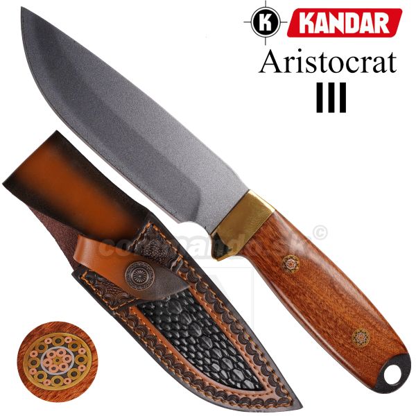 Nôž ARISTOCRAT III KANDAR® Full Tang s koženým puzdrom N213