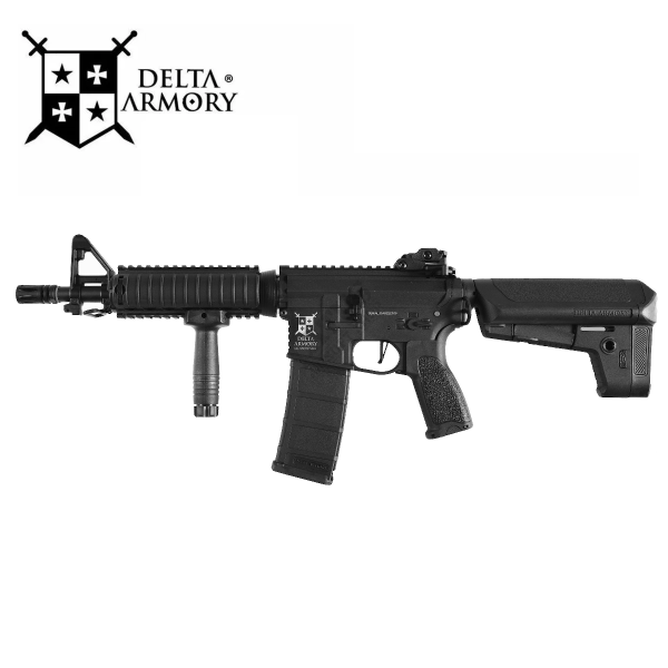Delta Armory airsoft zbraň M4 CQB-R Charlie Čierna