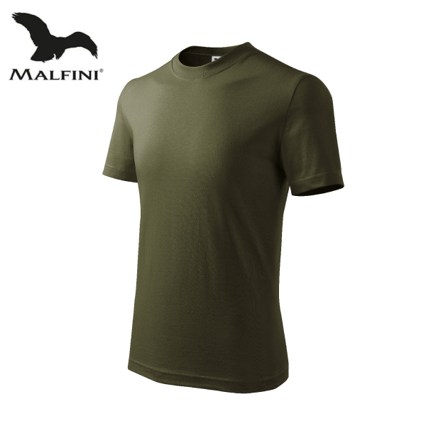 Detské tričko Malfini Military- olivové 138