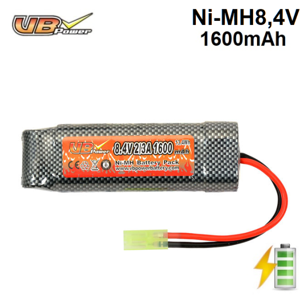 Airsoft batéria blok NiMH 8,4V 1600mAh Tamiya konektor malý VB Power