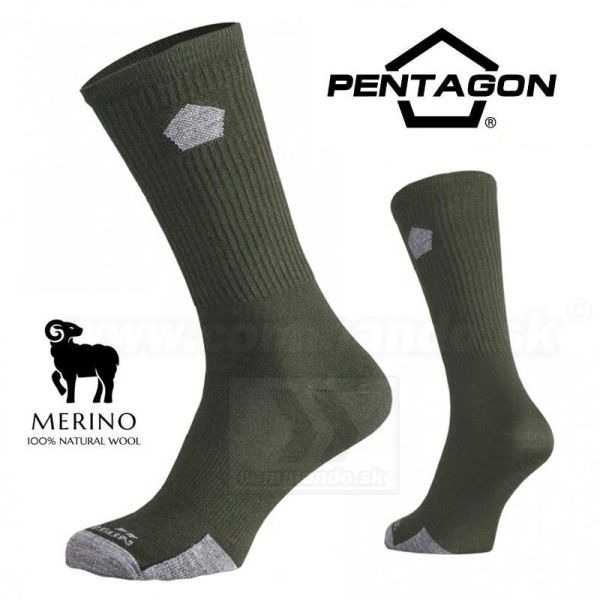 Ponožky PENTAGON MERINO LIGHT, oliv