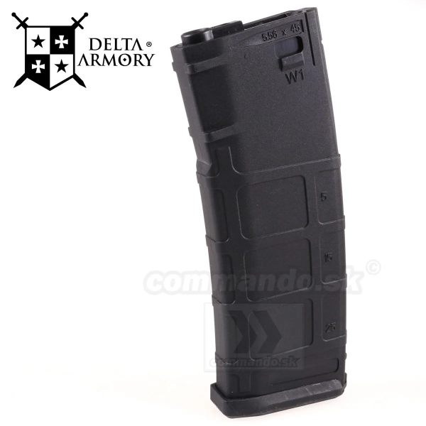 Airsoft zásobník M4 Tan AEG HiCap 300rd Delta Armory DMAG BLK