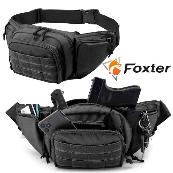 Ľadvinka FOXTER Black taktická bedrová taška