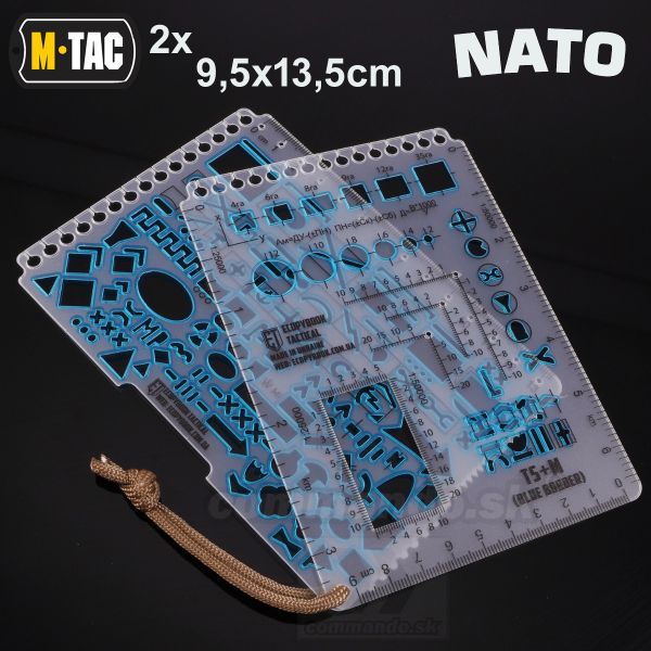 Ecopybook Tactical Protractor pravitko TS+M NATO Blue M-TAC