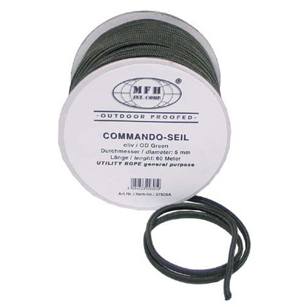 Lano commando 5mm x 60m - olive