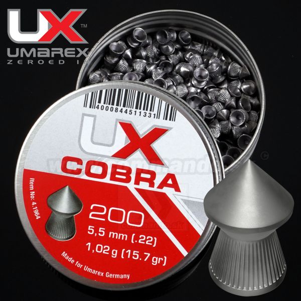 Diabolky Umarex UX Cobra 5,5mm (.22) Pointed Diabolo Ribbed