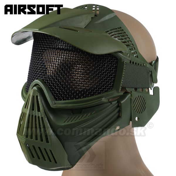 Airsoft Mask Wosport Green zelená Guardian V1