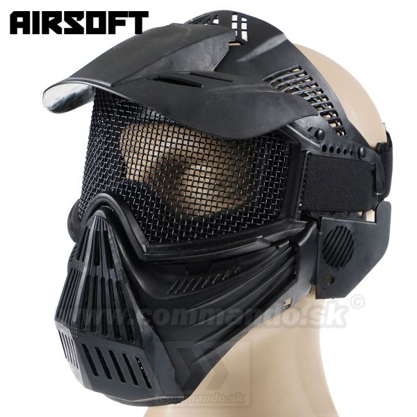 Airsoft Mask Wosport Black čierna Guardian V1