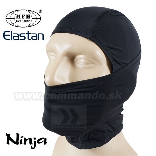 Kukla Elastan 1otvor s rázporkom čierna Ninja