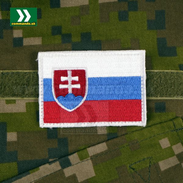 Nášivka vlajka Slovenska 75x53mm so suchým zipsom