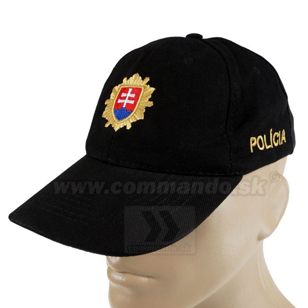 Polícia šiltovka čierna s výšivkou 6P