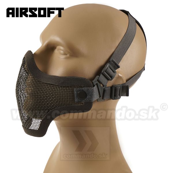 Maska Ultimate Tactical Ventus V2 Grey s kovovou mriežkou