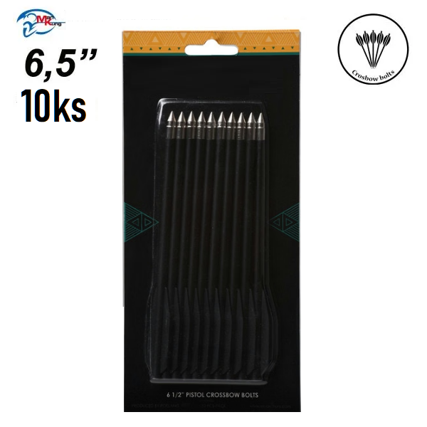 Šípy do pištoľovej kuše 6,5" 10ks Black Pistol Crossbow Bolt