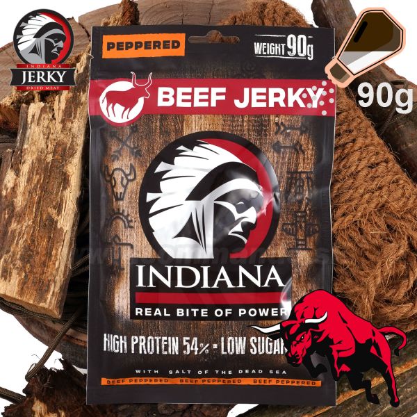 Indiana Jerky Beef Peppered 90g sušené mäso