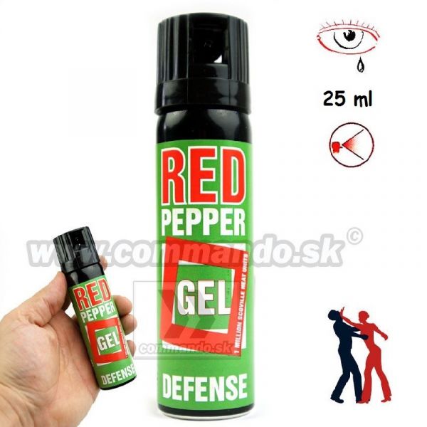 Obranný slzný sprej Defense Red Pepper Gel Kaser 25ml