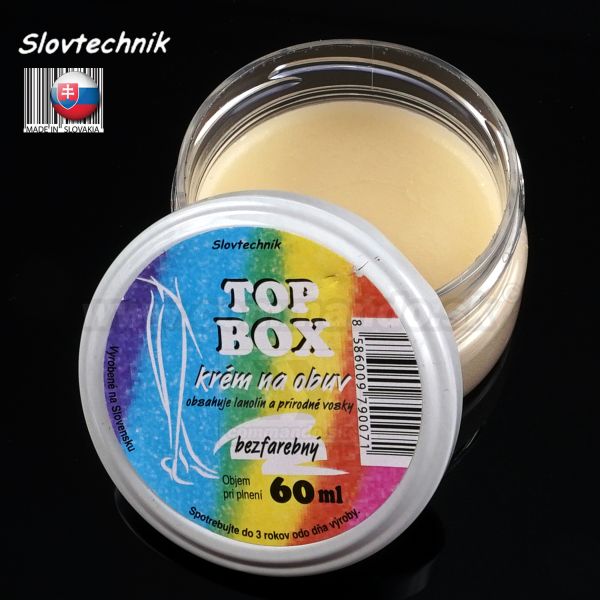 Slovtechnik Krém na obuv Top Box bezfarebný 60ml