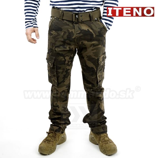 ITENO kapsáčové nohavice Tactical Earth Camo