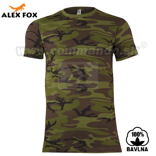 Alex Fox Pánske tričko Camouflage maskáčové