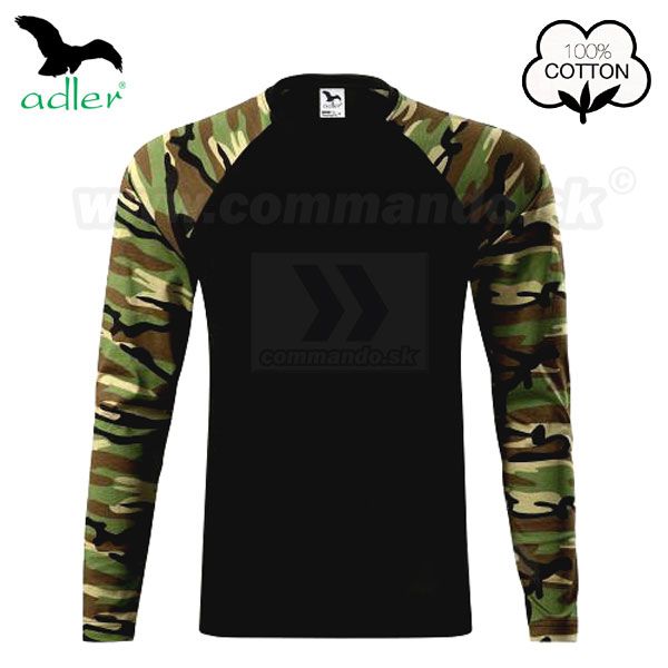 Unisex tričko Camouflage Brown s dlhým rukávom