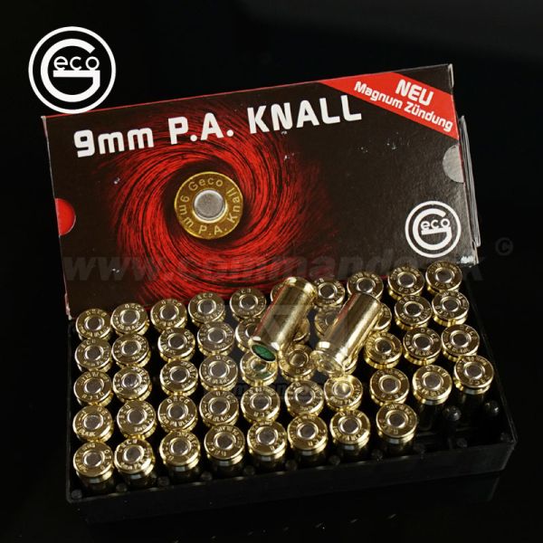 GECO Blank Cartridges poplašný náboj 9mm P.A.K. 50ks