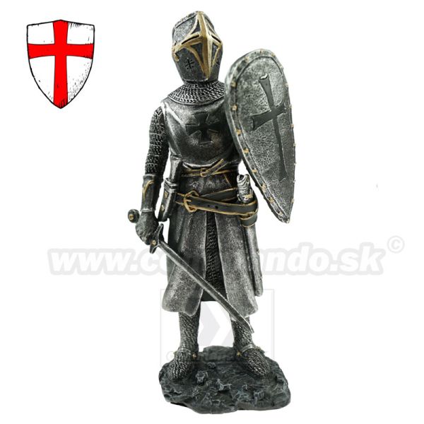 Templar Rytier križiak s mečom 18cm soška 766-3554