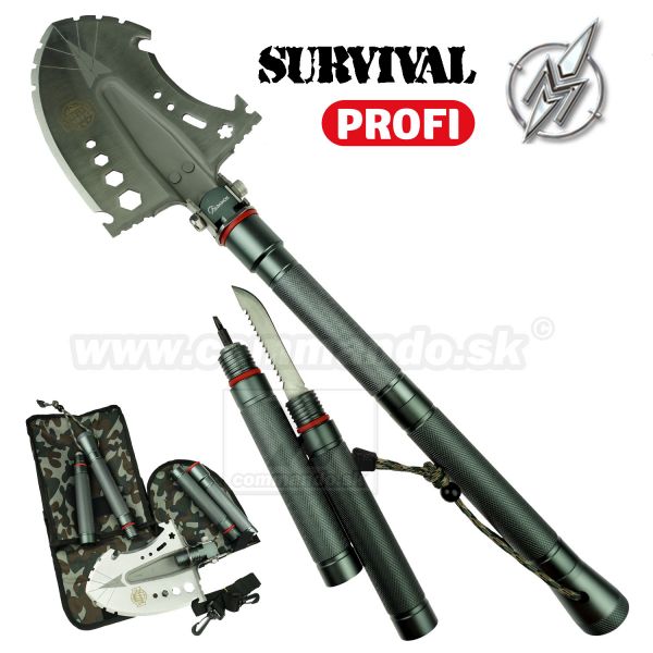 PROFI Survival skladacia taktická lopatka 33082 Albainox Shovel