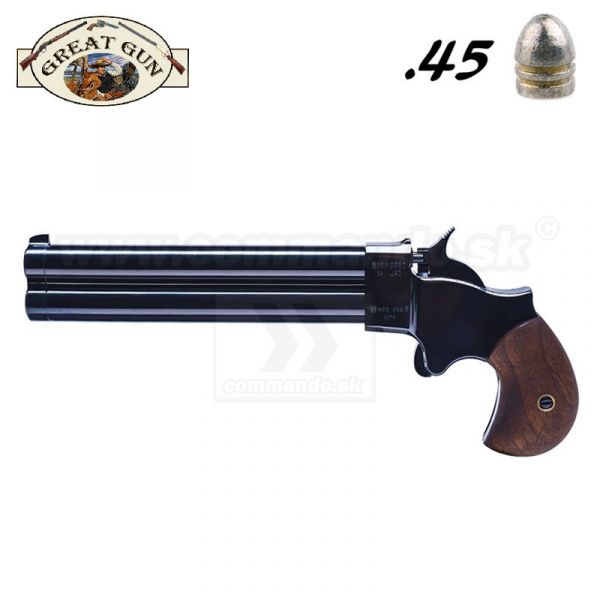 Perkusná pištoľ Derringer .45 6" Black Black Great Gun