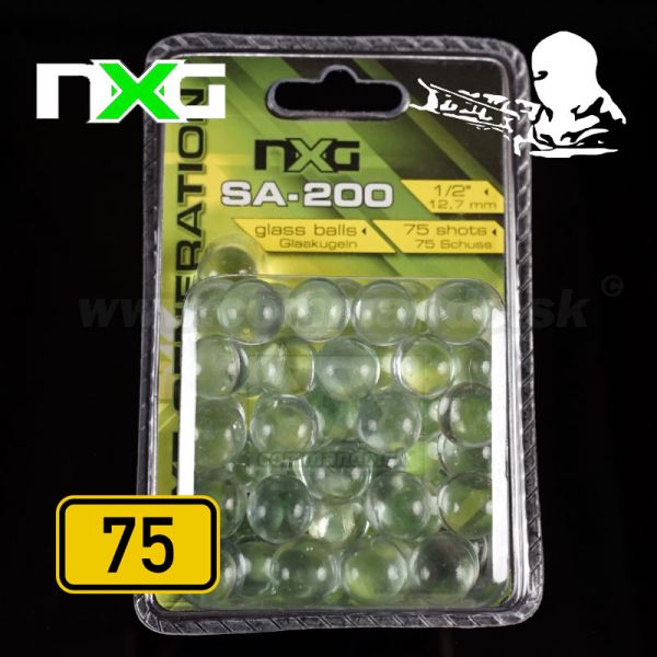 Sklenené guličky do praku NXG 75ks SA-200 Glass Shots